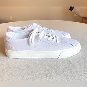Madewell Sidewalk Low Top sneakers in canvas. New never worn. Lilac shade Sz 9